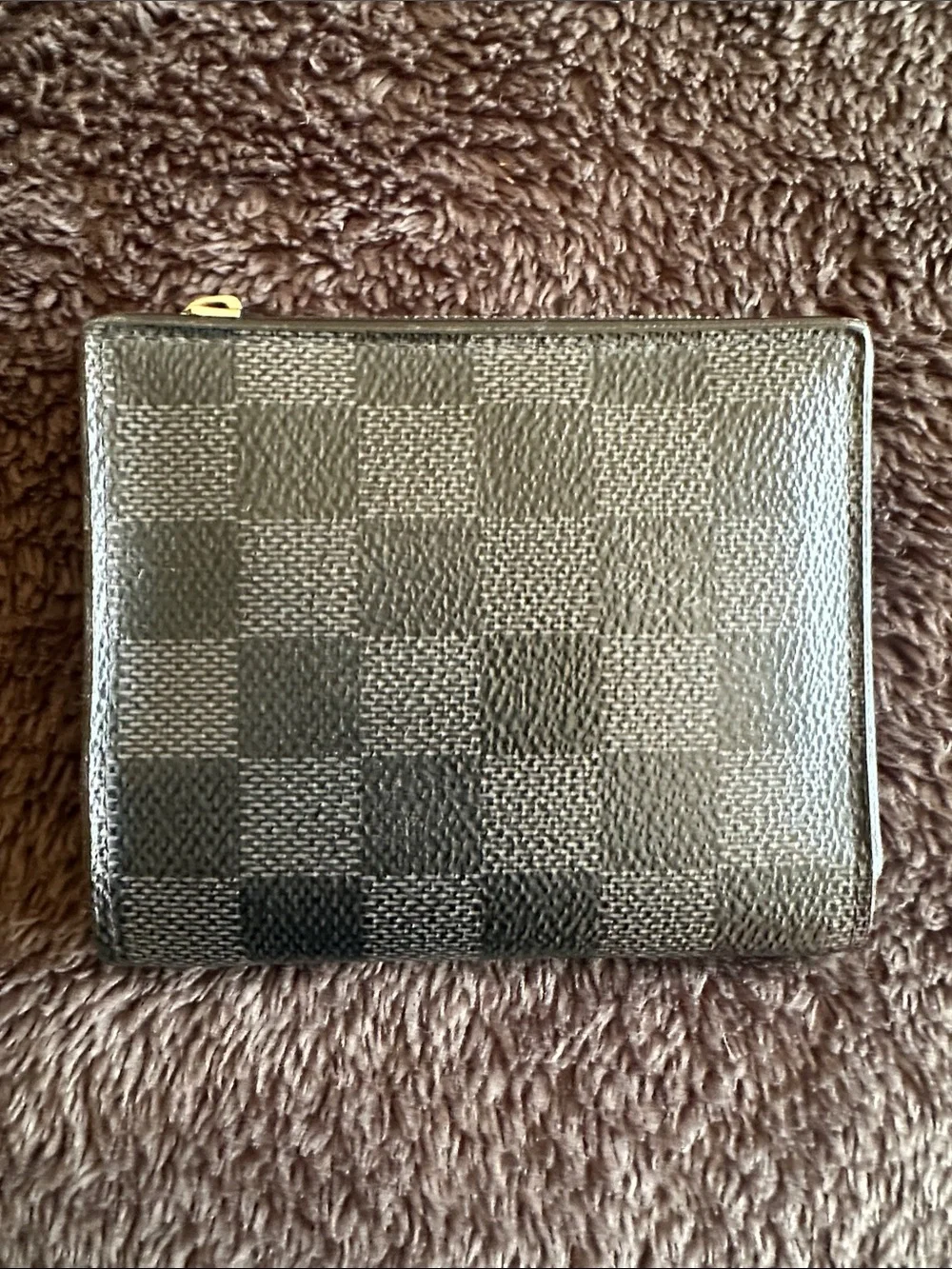 Louis Vuitton Damier Compact Zip Wallet BLACK (AUTHENTIC)